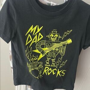 Cat & Jack Black 'My Dad Rocks' Robot Tee